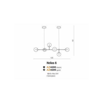 Helios 6 - Lampa wisząca