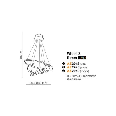 Wheel 3 - Lampa wisząca
