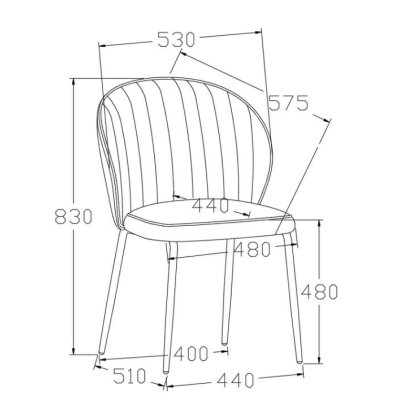 Krzesło Patricia szare