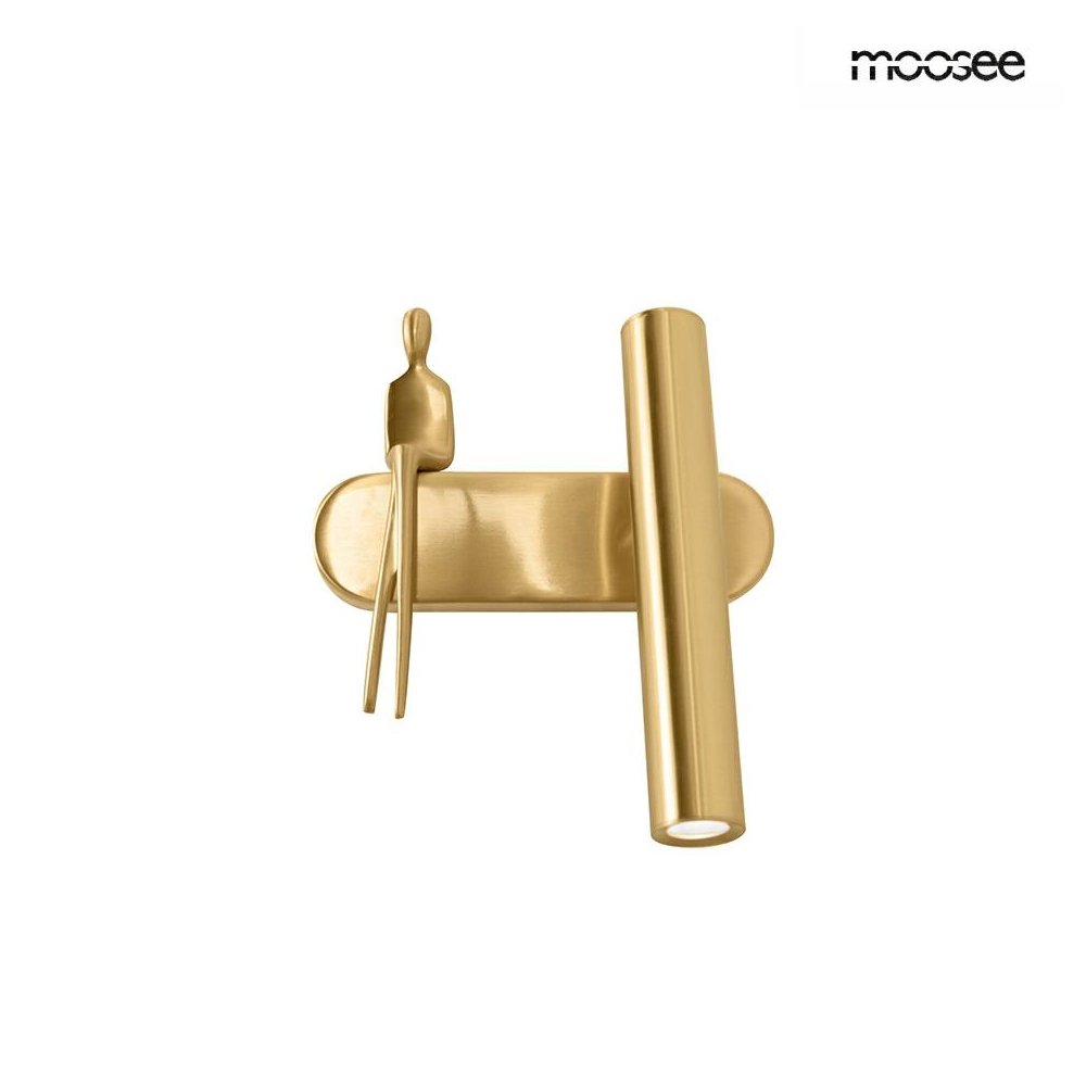 MOOSEE lampa ścienna BOY TUBE R złota