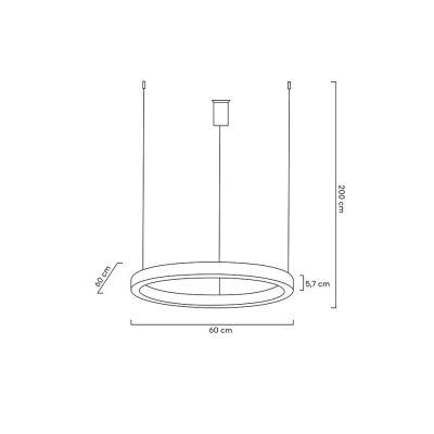 MOOSEE lampa wisząca RING 60 złota
