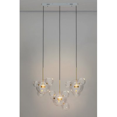 MOOSEE lampa wisząca CAPRI LINE 3 złota   - 180 LED, aluminium, szkło