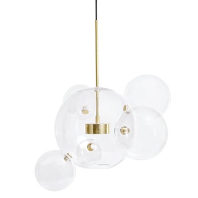 MOOSEE lampa wisząca CAPRI 6 złota - 60   LED, alumiumium, szkło