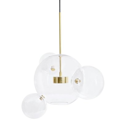 MOOSEE lampa wisząca CAPRI 4 złota - 60   LED, aluminium, szkło