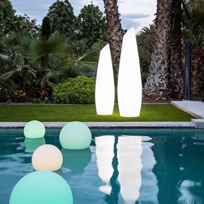 NEW GARDEN lampa ogrodowa FREDO 140       BATTERY TUBE biała