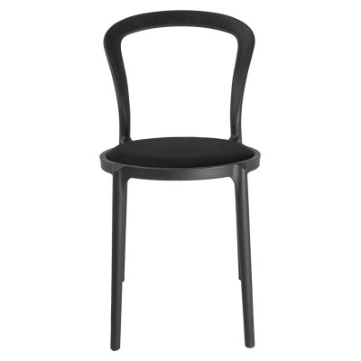 Krzesło SLIM czarne - polipropylen,  tkanina