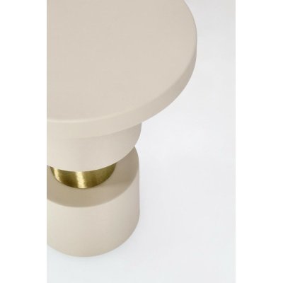 BIZZOTTO stolik kawowy MITUL FOG beżowy   / złoty