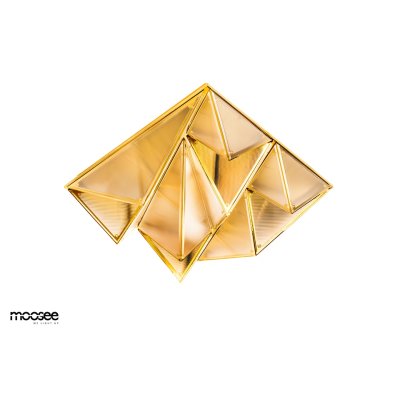 MOOSEE lampa sufitowa / plafon PYRAMIDS   złota