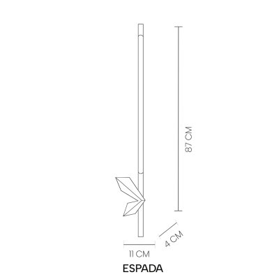 MOOSEE lampa ścienna ESPADA złota