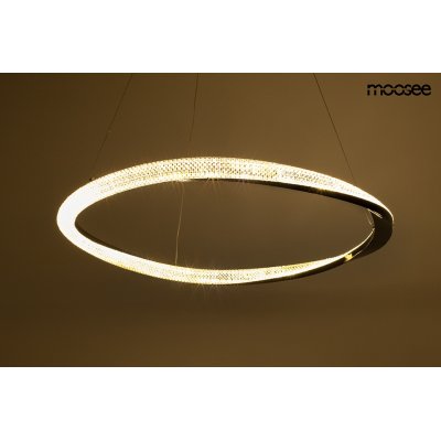 MOOSEE lampa wisząca ANILLO 80 czarny     chrom