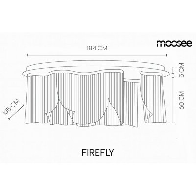 MOOSEE lampa sufitowa / plafon FIREFLY    180 złota