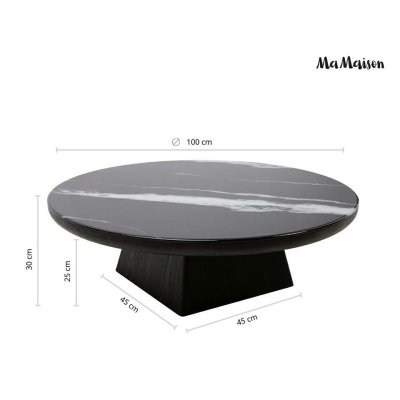MaMaison stolik kawowy DOVER 100 czarny
