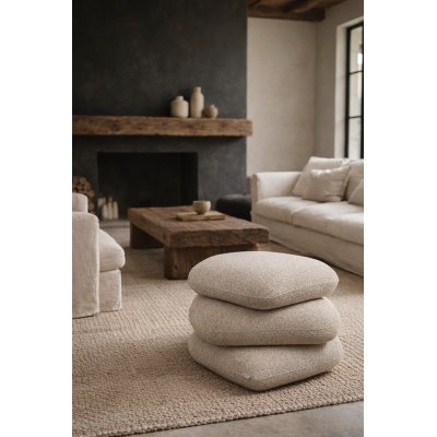 Pufa STONES beżowa