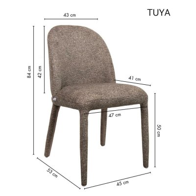 Krzesło TUYA brązowe
