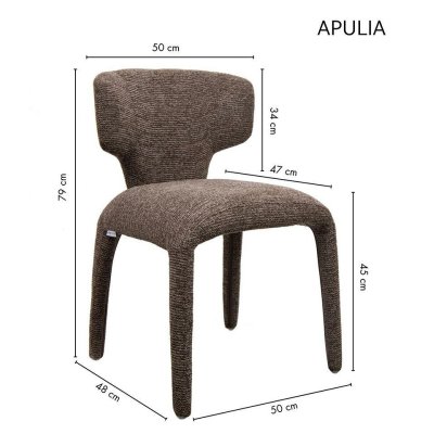 Krzesło APULIA brązowe