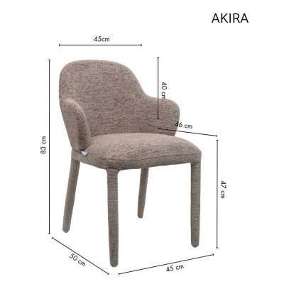 Krzesło AKIRA brązowe