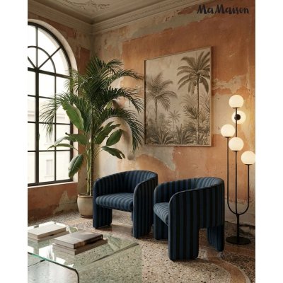 MaMaison fotel JOLIE niebieski / czarny