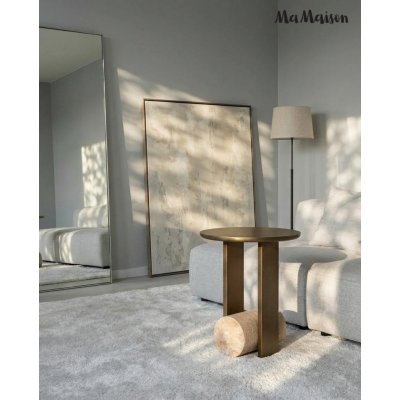 MaMaison stolik CAVEA 40 marmur /         trawertyn