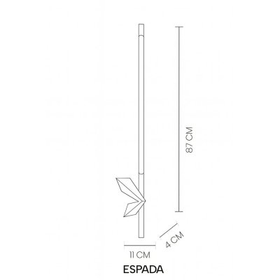 MOOSEE zestaw 2 lamp ściennych ESPADA     złoty