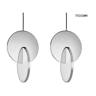 MOOSEE zestaw 2 lamp wiszących DISCO      srebrny