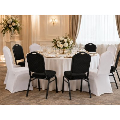 Zestaw 2 krzeseł bankietowych HERON + 2   pokrowce WEDING