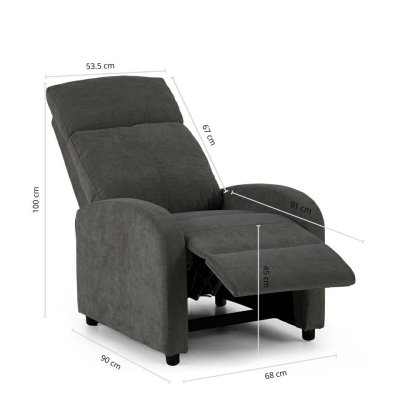 Fotel RELAX PREMIUM ciemny szary