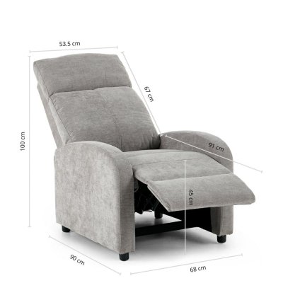 Fotel RELAX PREMIUM jasny szary