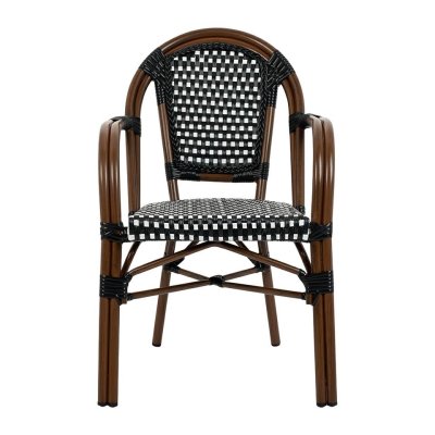 Zestaw 6 krzeseł ogrodowych CAFE PARIS    ARM brązowy rattan