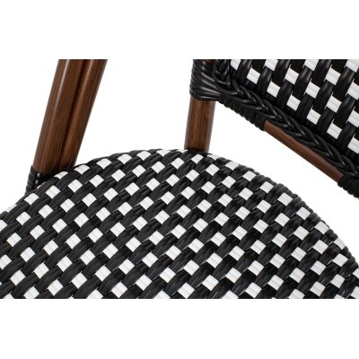 Zestaw 6 krzeseł ogrodowych CAFE PARIS    ARM brązowy rattan