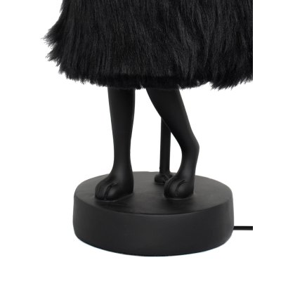 KARE lampa stołowa RABBIT FUR 50 cm       czarna / złota
