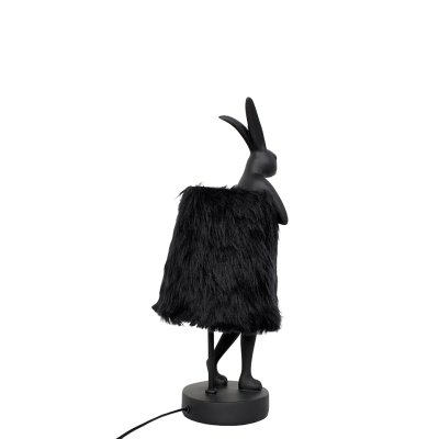 KARE lampa stołowa RABBIT FUR 50 cm       czarna / złota