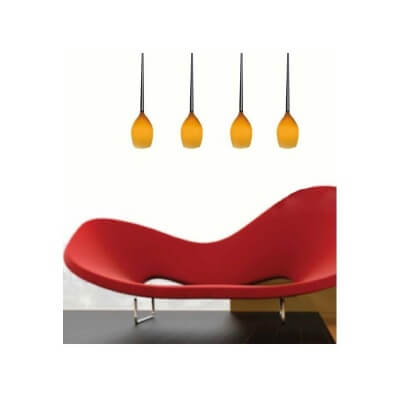 Izza 4 Amber - Lampa wisząca